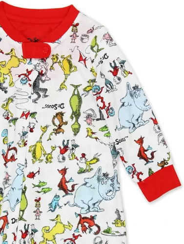 Miniatura 6 de Dr. Seuss Grinch Cat in The Hat - Pijama sin pies para niños pequeños, Multi