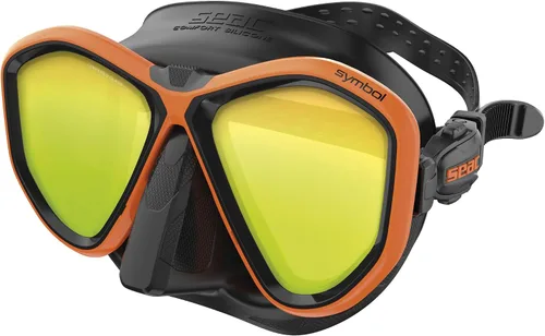 Miniatura 5 de Seac Símbolo, máscara de buceo hecha en Italia con dos lentes y hebilla 3D