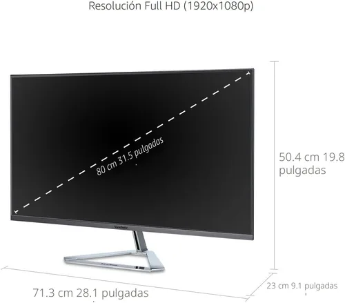 Miniatura 3 de ViewSonic VX3276-MHD Monitor IPS de pantalla ancha de 32 pulgadas 1080p con biseles ultrafinos, capacidad de división de pantalla HDMI y DisplayPort