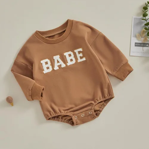 Miniatura 3 de Douhoow Linda sudadera para bebé, mameluco de punto gofre, ropa de bebé, niña, niño, otoño e invierno