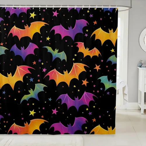 Miniatura 33 de Butterfly Shower Curtain Bohemian Bathroom Shower Curtain Set for Kids Adult Sun Moon Bath Curtain Yellow Butterfly Waterproof Curtains Room Decor