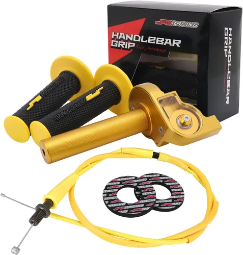 Miniatura 9 de JFG RACING Conjunto de Acelerador para Motocicleta, 7/8" 22mm Puños de Acelerador de Giro Rápido con Cable de Acelerador de Aleación de Aluminio