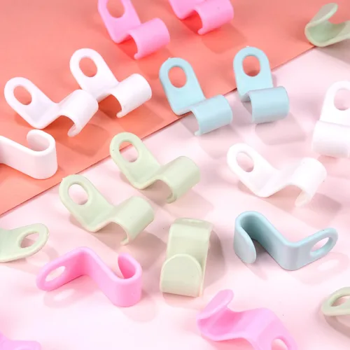 Miniatura 3 de Ganchos de plástico para colgar ropa, ganchos de plástico en cascada, organizadores de ahorro para ropa resistente, armario, regalo de Navidad