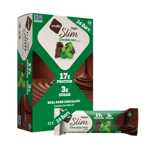 Miniatura 19 de Nugo Mantequilla de maní crujiente de chocolate oscuro, 0.66 onzas de proteína vegana, 0.11 onzas de azúcar, 0.11 onzas de fibra, baja