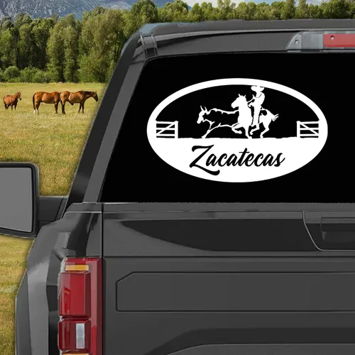 Miniatura 3 de Zacatecas - Adhesivo adhesivo de vinilo personalizado con Zacatecas, México, calcomanía para Troca o Carro Zacatecas (4 x 2.25 pulgadas)