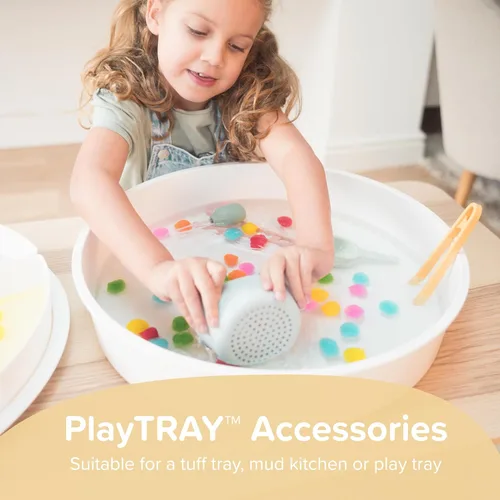 Miniatura 3 de Inspire My Play - 3 cuencos y tamiz anidables - Perfecto para bandeja de juegos sensoriales - Accesorios para contenedores sensoriales - Suministros