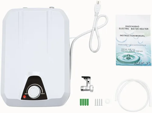 Miniatura 6 de Mini calentador de agua eléctrico de 1.5 KW 2.1 galones pequeño debajo del fregadero, calentador eléctrico de agua caliente para cocina y hogar