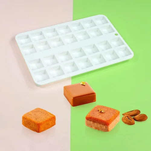 Miniatura 8 de Molde cuadrado para pasteles Molde de silicona para hornear galletas de chocolate Oreo herramientas para hornear (E_ cuadrado)