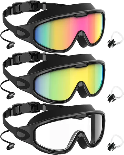 Miniatura 8 de NSSIW Swim Goggles,Anti-Fog UV 180°Clear View Swimming Goggles,3 Pack Goggles Swimming Adult Men Women Youth