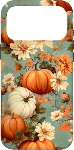 Miniatura 22 de Funda con temática de otoño para iPhone 12/12 Pro, diseño vintage de otoño con diseño de calabaza y calabaza