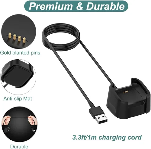 Miniatura 4 de Cargador para Fitbit Versa 2, cable de carga de repuesto con cable USB de 3.3 pies para reloj inteligente Versa2