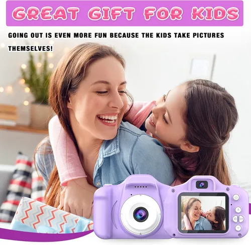 Miniatura 6 de Dylanto - Cámara de selfie infantil de video digital HD, el mejor regalo de cumpleaños para niñas de 3 a 9 años, juguete portátil para niñas de 3