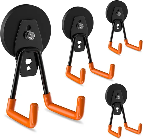 Miniatura 10 de ENUODA - Ganchos magnéticos fuertes, ganchos magnéticos de alta resistencia para cochera, soporte magnético para herramientas de crucero para colgar