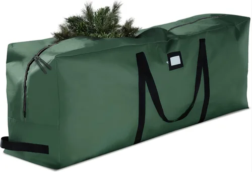 Bolsa de alta calidad para guardar el árbol de Navidad, para árboles artificiales desarmados de hasta 9 pies de alto, tiene asas duraderas y un Verde