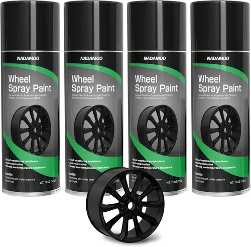Miniatura 8 de NADAMOO Pintura en aerosol para llantas de aluminio, pintura semibrillante para llantas de coche en aerosol para recoloración y protección