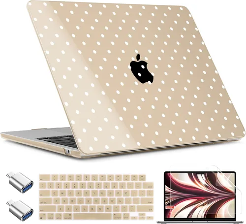 Miniatura 11 de TWOLSKOO Funda para MacBook Air de 15 pulgadas 2025 2024 2023 versión M4 A3241 M3 A3114 M2 A2941, carcasa rígida de plástico y protector