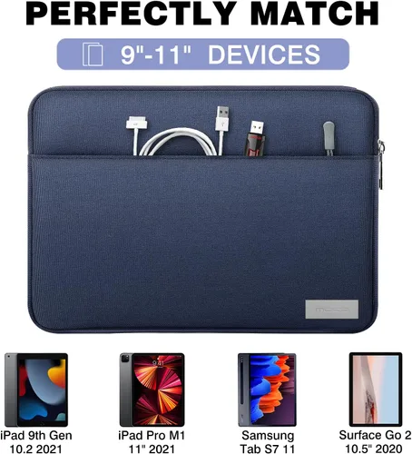 Miniatura 2 de MoKo Funda de transporte para tablet de 9-11 pulgadas Compatible con el nuevo iPad Air M3 de 11 pulgadas, iPad A16 2025, iPad Pro 11 M4/Air M2, iPad