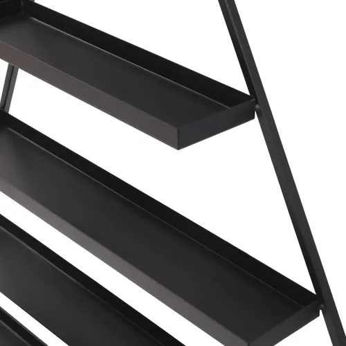 Miniatura 8 de Estante de almacenamiento de esmalte de uñas de metal para montar en pared, organizador de esmalte de uñas triangular de 5 niveles, soporte