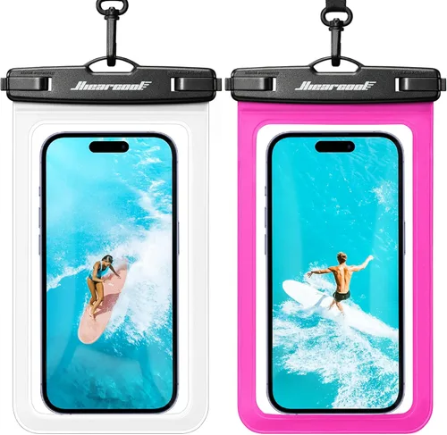 Miniatura 9 de Hiearcool Bolsa impermeable para teléfono, funda impermeable para teléfono con cordón cruzado compatible con iPhone 17, 16, 15, 14, 13 Pro Max de 2