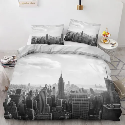 Miniatura 50 de Funda de edredón de ancla, tamaño individual, juego de cama náutico, 2 piezas, funda de edredón con patrón de microfibra suave con lazos