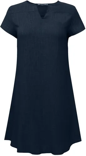 Miniatura 5 de Ceboyel Vestido corto de lino y algodón para mujer, vestido camisero de verano, cuello en V, manga corta, vestidos de playa, ropa bohemia para mujer