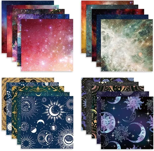 Miniatura 2 de Kit de papel de origami, 100 hojas de 2.47 oz/m², 6 pulgadas, cuadrados, de doble cara, 100 colores sólidos vívidos para manualidades a mano, papel