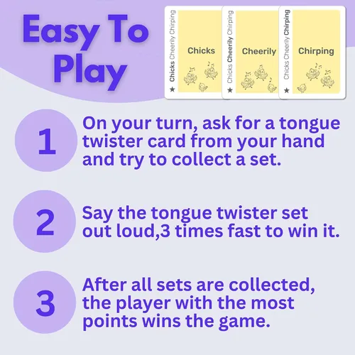 Miniatura 4 de Really?! Divertidos juegos de cartas para niños de 8 a 12 adultos adolescentes, juegos educativos de fiesta familiar con trabalenguas