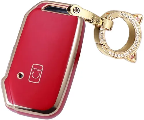 Miniatura 20 de ontto Llavero de 5 botones para llavero Kia Smart Remote con llavero para Sportage Stinger Cerato Ceed Forte TPU Key Bag Beige
