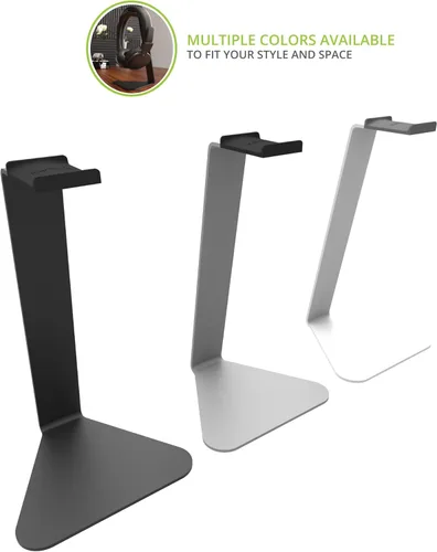 Miniatura 5 de Kanto H1 Soporte universal para auriculares - Negro - Construcción de acero sólido - Superficie de descanso de silicona curvada