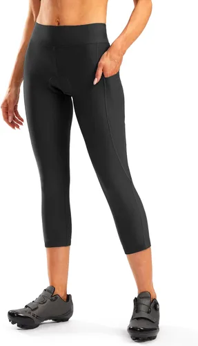 Miniatura 2 de Pantalones de ciclismo acolchados 4D para mujer, pantalones cortos de ciclismo de cintura alta, capris de bicicleta 34, mallas de ciclismo