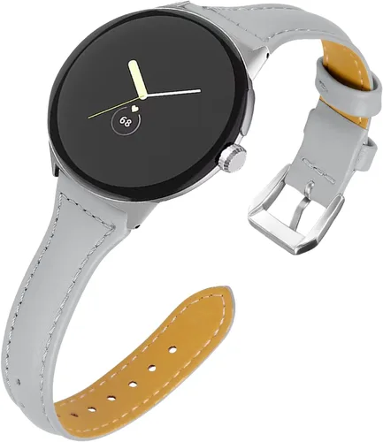 Miniatura 8 de Correa de cuero compatible con Google Pixel Watch Band Correa de repuesto Correa de pulsera transpirable para Google Pixel Watch Accesorios