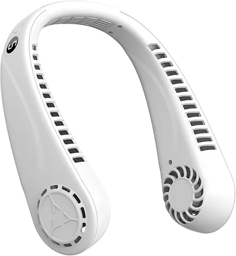 Miniatura 7 de BIRDDIE Ventiladores de cuello colgantes portátiles sin aspas con pantalla y 5 niveles de velocidad, recargable por USB, ventilador personal