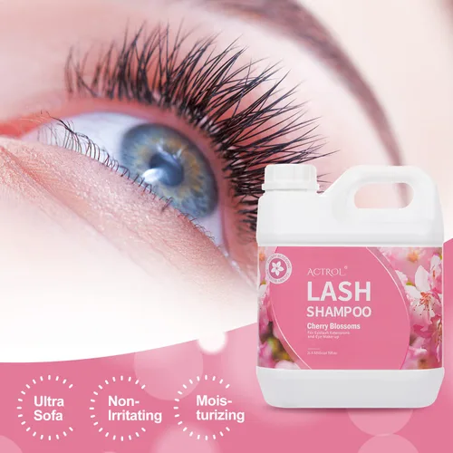 Miniatura 5 de ACTROL Limpiador de extensiones de pestañas Cherry Blossom 2L Natural Lash Extension Shampoo Professional Eyelid Foaming Cleanser Parabenos &