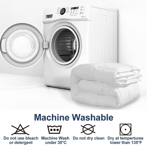 Miniatura 7 de ACCURATEX Edredón King de 400 GSM, relleno alternativo de plumón alternativo de la colección de hotel, edredón pesado suave y cálido para invierno