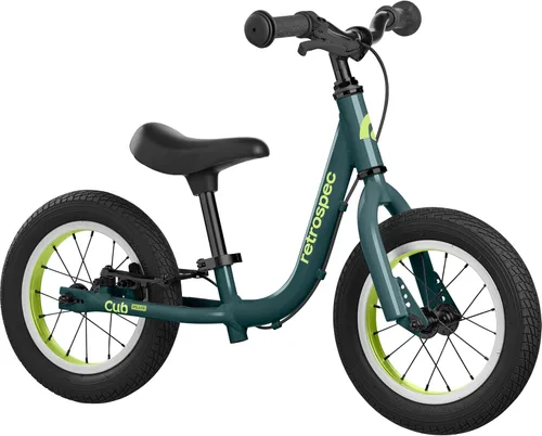 Retrospec Cub Plus - Bicicleta de equilibrio para niños y niñas de 18 meses a 4 años, sin pedales, con marco ligero y freno en V ajustable, asiento