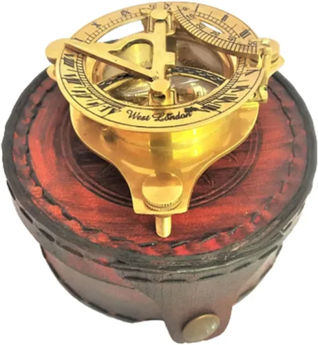 Miniatura 11 de Decor&More Reloj de escritorio elegante de una cara con brújula antigua para rastrear senderismo atemporal decoración del hogar, regalo ideal