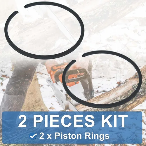 Miniatura 3 de 2 unids/lote 1.772 in x 0.059 in Kit de anillos de pistón para Husqvarna 51 254 350 353 OLEO-MAC 753 piezas de motosierra.