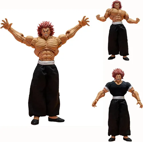 Miniatura 9 de QAHEART 2 figuras de acción de Hanma Yujiro, figura de anime, modelo de estatua de Yujiro, articulaciones, figuras de manga de dibujos animados