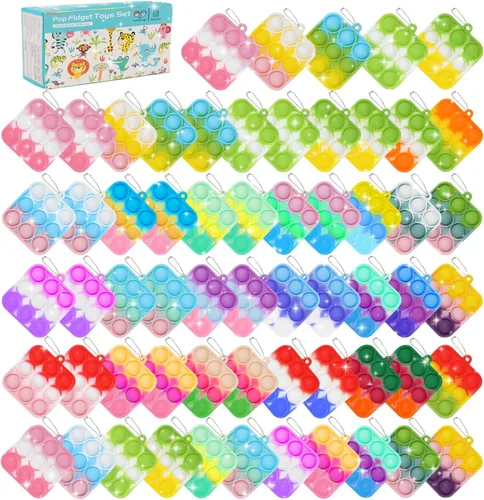 Miniatura 8 de 57 piezas de juguetes antiestrés para fiestas infantiles, paquetes de recuerdos de fiesta para niños y adultos, pequeños premios de aula, caja