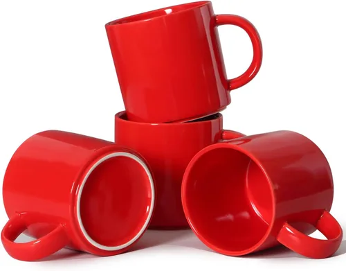 Miniatura 8 de M101 - Tazas de café apilables de 12 onzas para oficina, taza de cerámica de mármol novedosa para niños y niñas, amantes, mujeres y hombres, juego