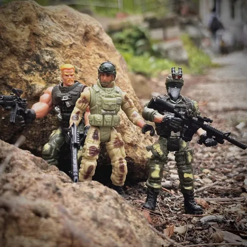 Miniatura 6 de Figuras de acción de soldados, juguetes de soldados para niños de 4 a 7 años, juego de soldados de juguete de acción con armas, juego de soldados