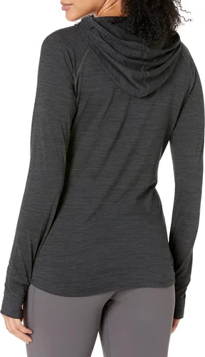 Miniatura 2 de Tienda Essentials Sudadera con capucha para mujer Brushed Tech Stretch Popover (disponible en tallas extragrandes)