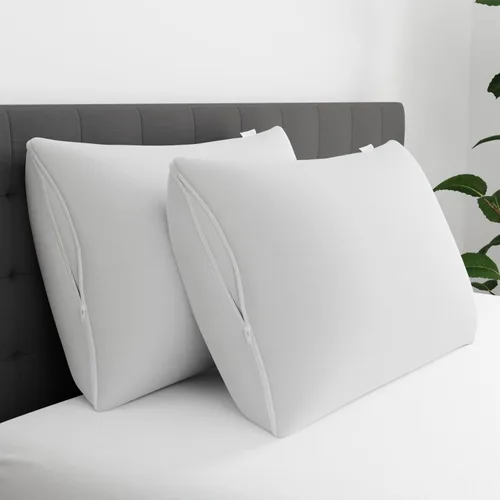 Miniatura 3 de Juego de 4 protectores de almohada AllerEase estándar/Queen - absorben la humedad, protección avanzada contra alergias, poliéster de alta calidad
