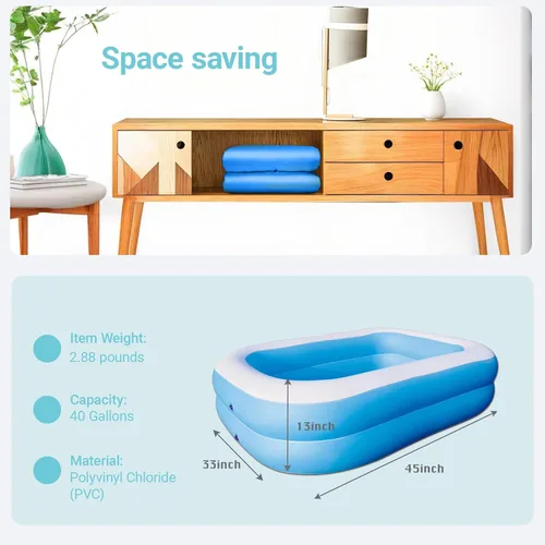 Miniatura 2 de Piscina GooMood Piscina Inflable Piscina Sobre Tierra (45'' x 33'' x 13'')