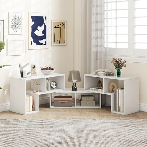 Miniatura 7 de Giantex Soporte de TV de Combinación Libre para Dormitorio - Centro de Entretenimiento para TV de 50, 55, 60, 65 Pulgadas, Mesa Consola Multimedia