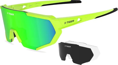 Miniatura 21 de X-TIGER Gafas de sol polarizadas para deportes con 5 lentes intercambiables, gafas de ciclismo para hombres y mujeres, para béisbol, correr, pesca
