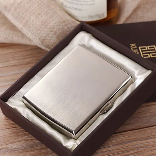 Miniatura 5 de Estuche para cigarrillos de metal tamaño King de 85mm, capacidad para 20, resistente, a prueba de humedad, cierre seguro - Diseño compacto portátil