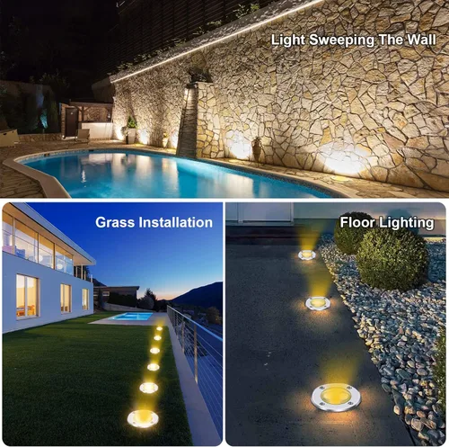 Miniatura 7 de Paquete de 4 luces LED de bajo voltaje de 3 W y 12 V, luz LED de paisaje impermeable IP67 luces de camino para exteriores, focos de árboles