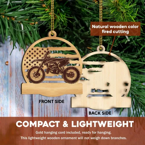 Miniatura 3 de Adorno de moto de motocross, adornos de motocicleta para hombre y niño, adorno de Navidad de bicicletas, regalo para amantes de las carreras, hijo