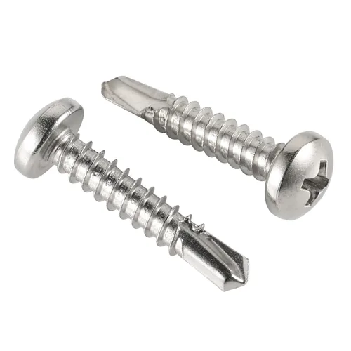 Miniatura 2 de Mellewell Tornillos autoperforantes de cabeza plana #10 x 3/4" (1/2" a 2-1/2" disponibles), tornillos autoperforantes de chapa de acero inoxidable